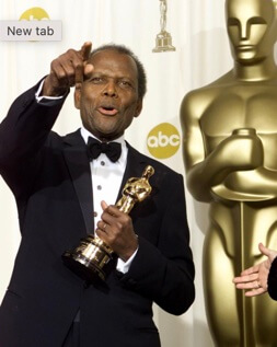 Sidney Poitier, with his achievement 